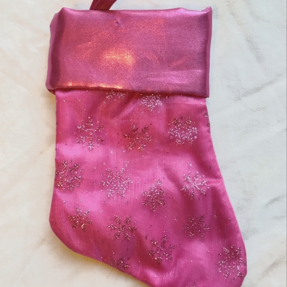 Christmas pink small stocking